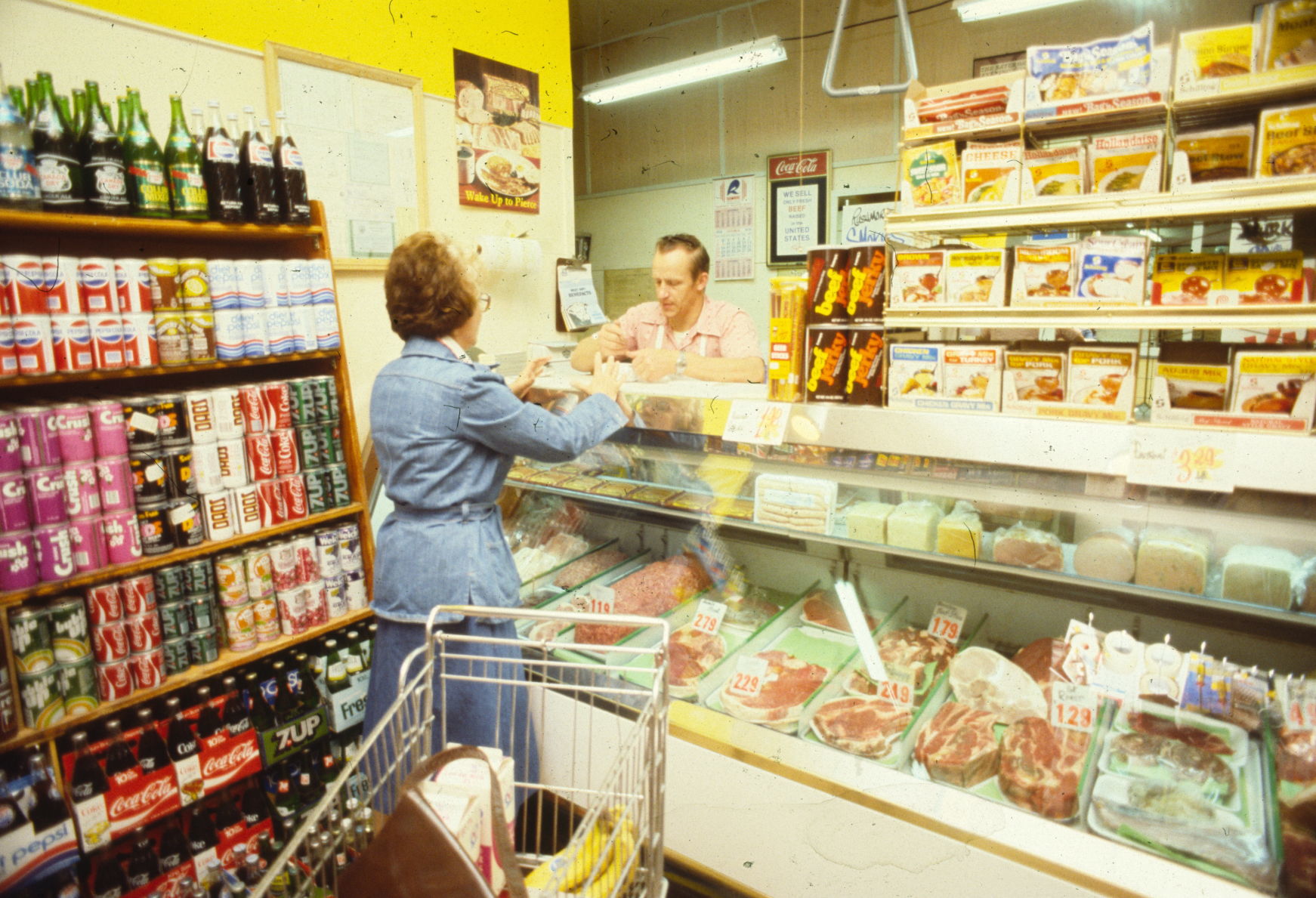 Meat counter at the 10th Avenue Grocery